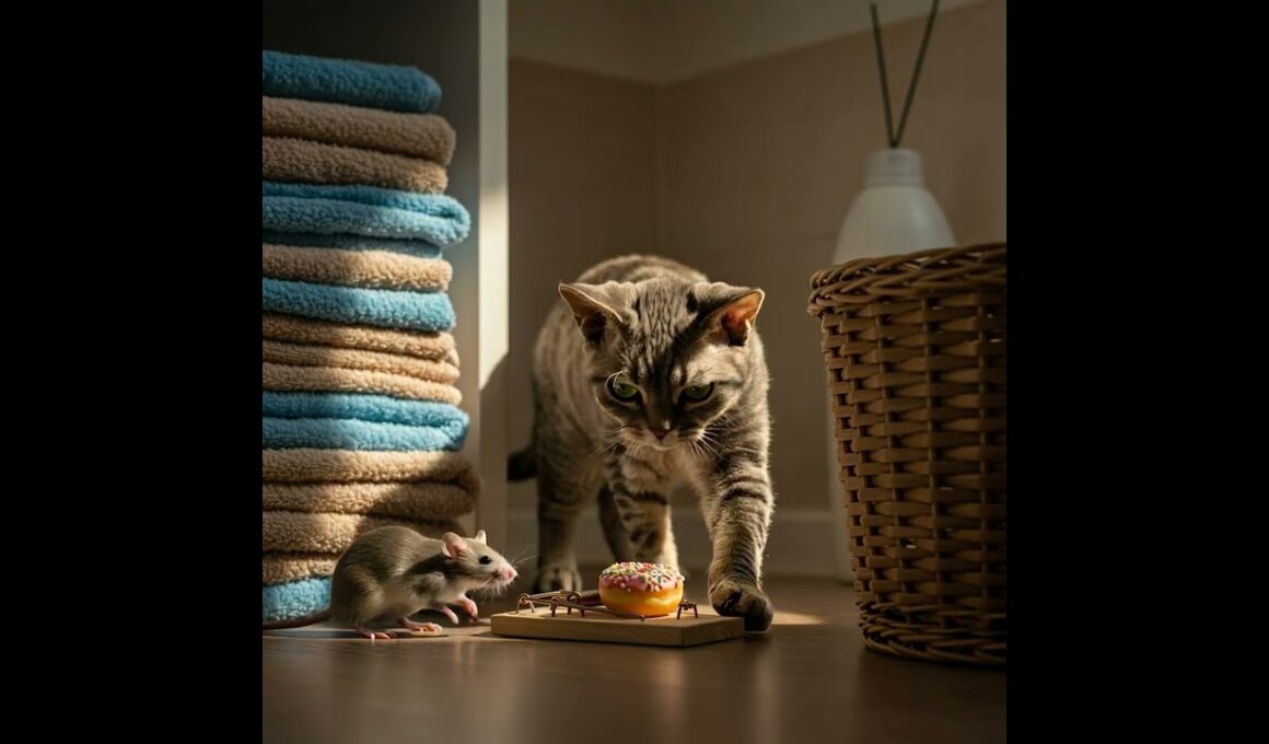 Donut Dilemma: A Feline's Clever Trap