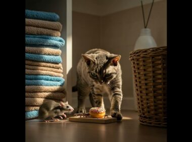 Donut Dilemma: A Feline's Clever Trap