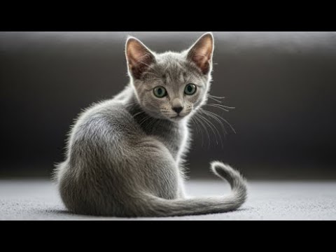 ロシアンブルーの子猫 #猫 #cat #RussianBlue #kitten #pets