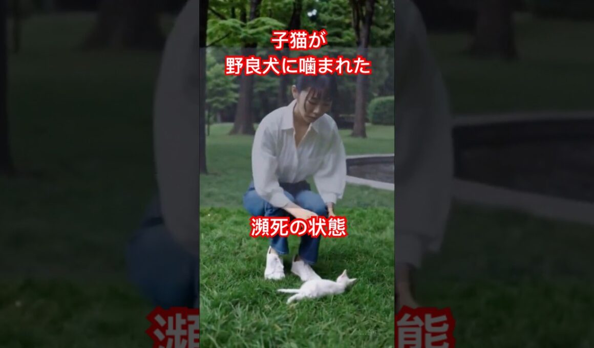 子猫が野良猫に噛まれて瀕死の状態！すぐに動物病院で治療を#shorts