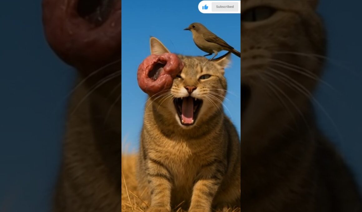 wounded lion child with sparrow #animals #lion #shorts #shortvideo