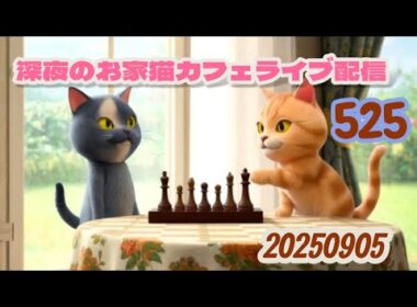 深夜のお家猫カフェライブ配信 ５２５