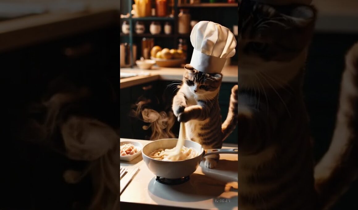 日本料理の天才猫シェフ！ラーメンからお好み焼きまで！