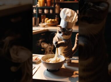 日本料理の天才猫シェフ！ラーメンからお好み焼きまで！