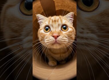 茶トラ猫レオに接近！！ #猫 #子猫 #スコティッシュフォールド