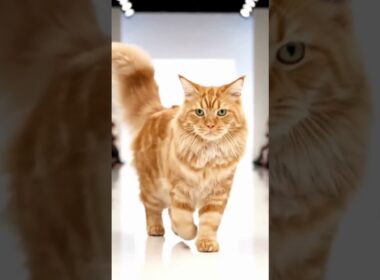 "Maine Coon Cat Struts Paris Fashion Week Runway" #mainecoon #cat #animallovers