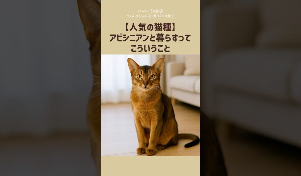 【人気の猫種】アビシニアンと暮らすって、こういうこと。