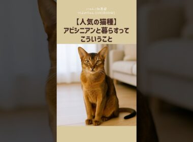 【人気の猫種】アビシニアンと暮らすって、こういうこと。