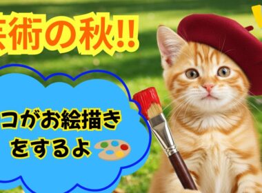 子猫がお絵描き⁈ 何を描くのかな？？”Coco's Cozy Kitchen Diary!”『I'm gonna do some doodling!』