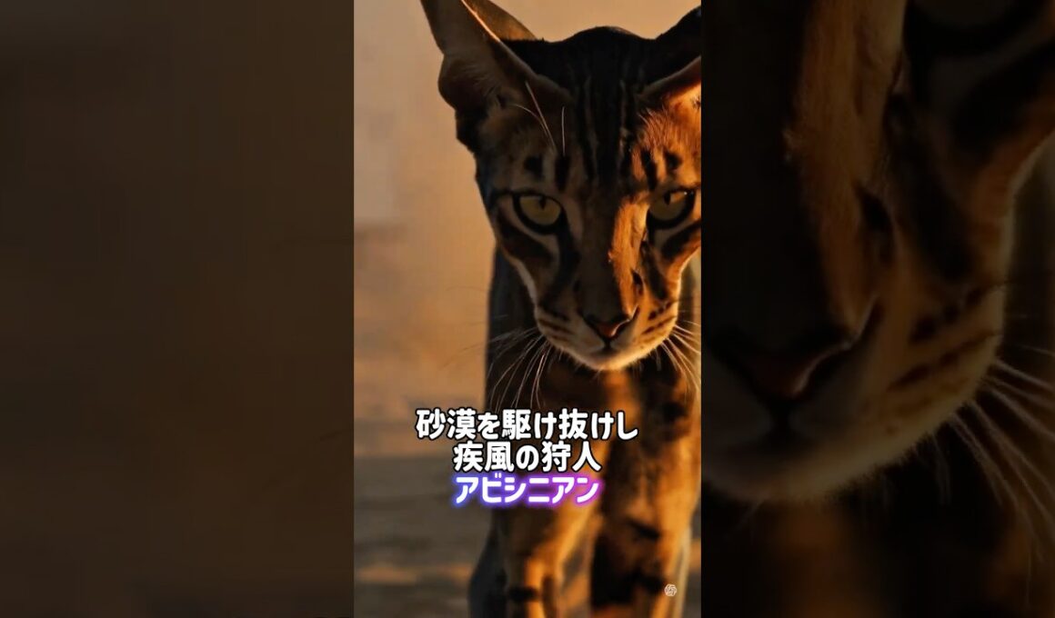 俊敏な猫とモフモフな猫🥊❗️アビシニアン•サイベリアン💨