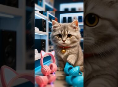 Cute Maine Coon Kitten Buys TWO Cat Ear Headphones 🎧🐱 A Heartwarming Surprise Awaits!
