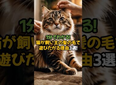 【意外すぎる猫の本音！】猫が飼い主の髪の毛で遊びたがる理由3選！🐾1分で解説！