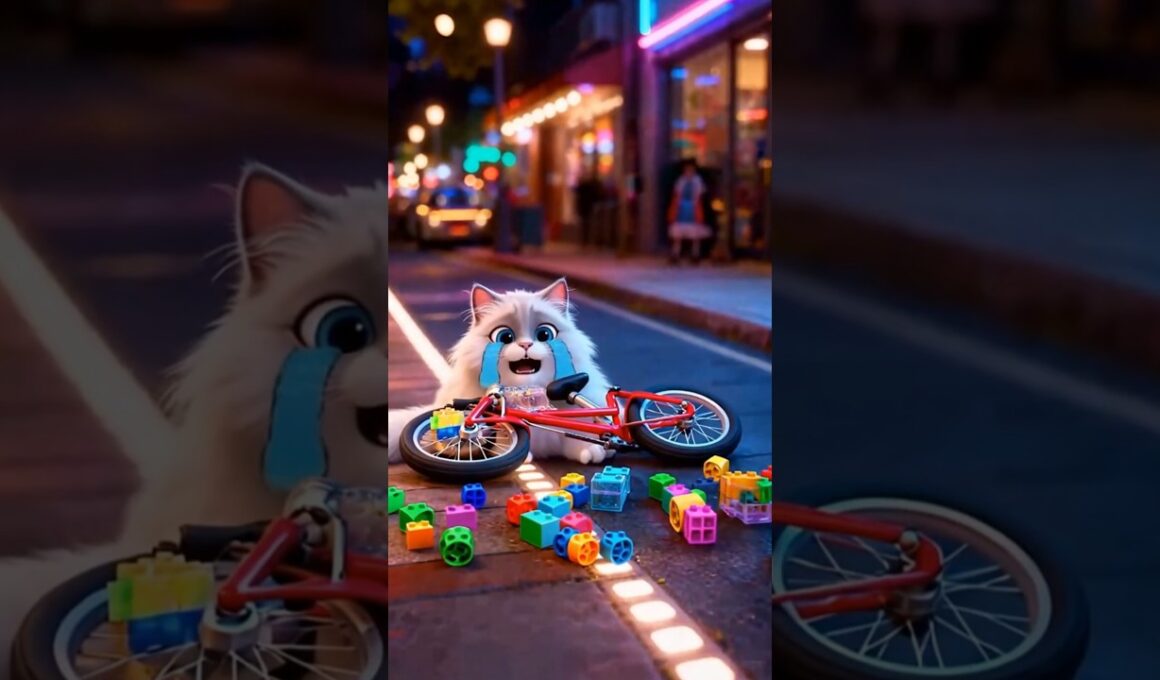 Cat’s Colorful Block Mishap！What Happened Next#shorts  #funny   #cat   #cute   #animals   #comedy