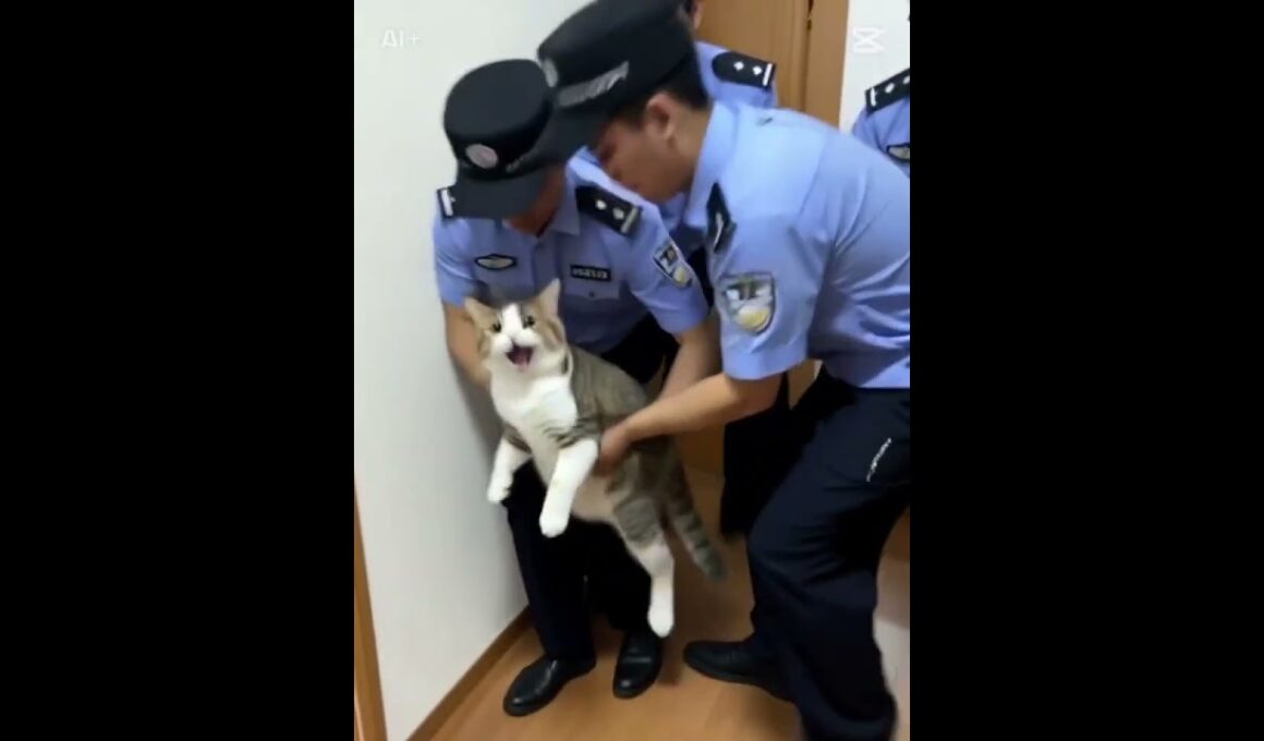 チュールを盗んだ罪で逮捕された猫さん#アメリカンカール #ちゅーる #逮捕