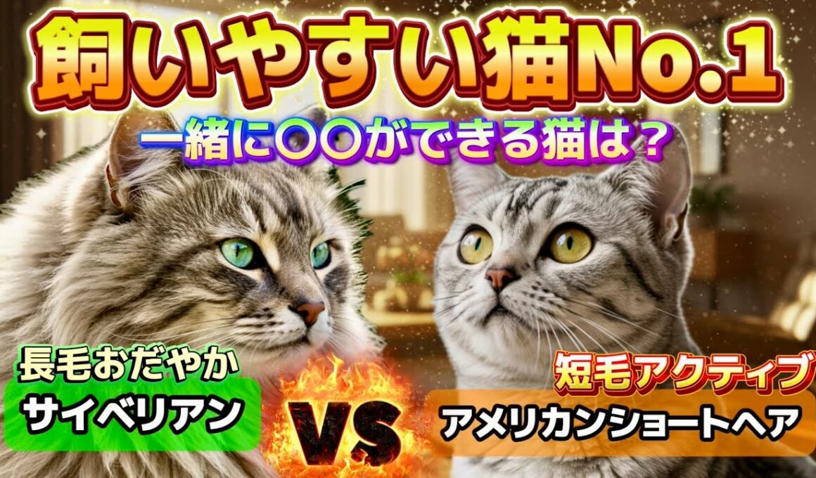 【徹底比較】飼いやすさNo.1猫は？サイベリアン／アメリカンショートヘアはどっちが飼いやすい