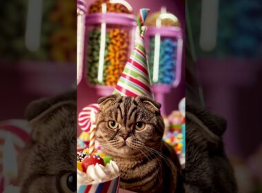 The grumpiest birthday boy in the world! 😠🎂 #cat