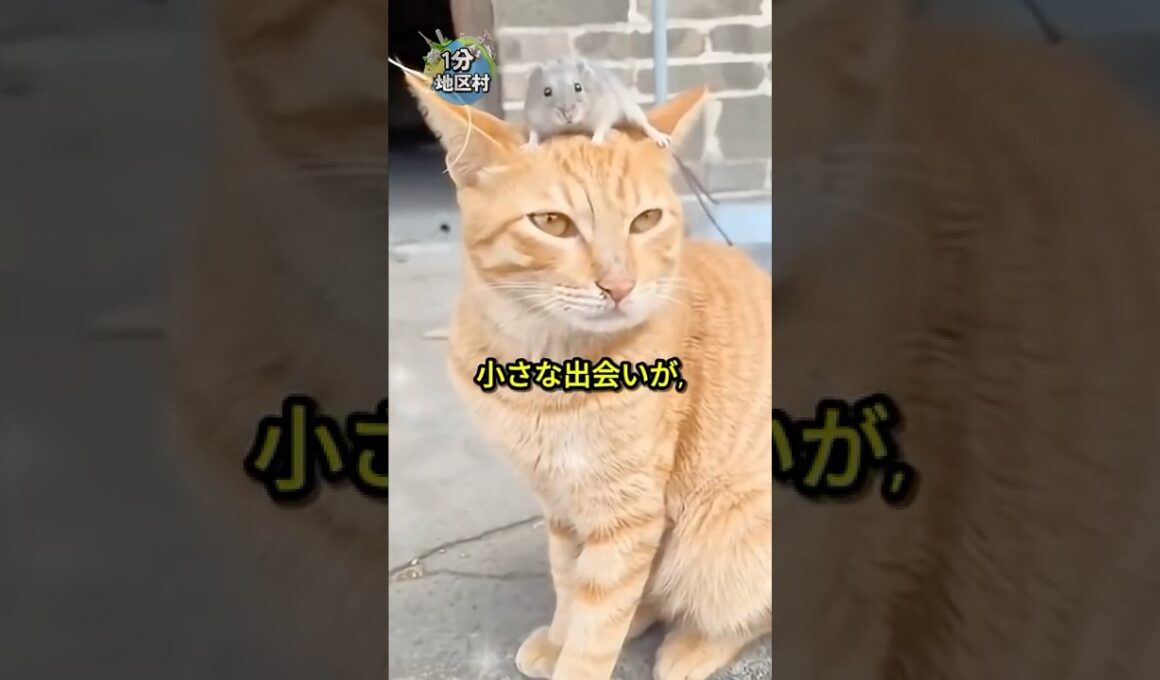猫がネズミを見つけた…でも、想像と違った 🐱💞🐭