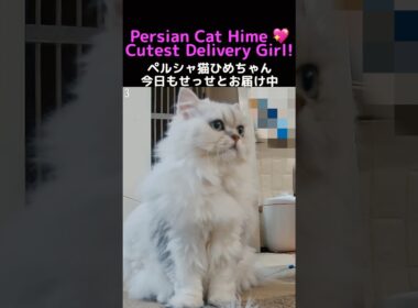 Persian Cat Hime the Toy Courier 🚚💖 | Cutest Delivery Ever!#PersianCat #ChinchillaCat #HimeTheCat