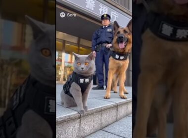 警察猫〝シャルトリューver.〟  ＃猫＃シャルトリュー＃cat＃警察