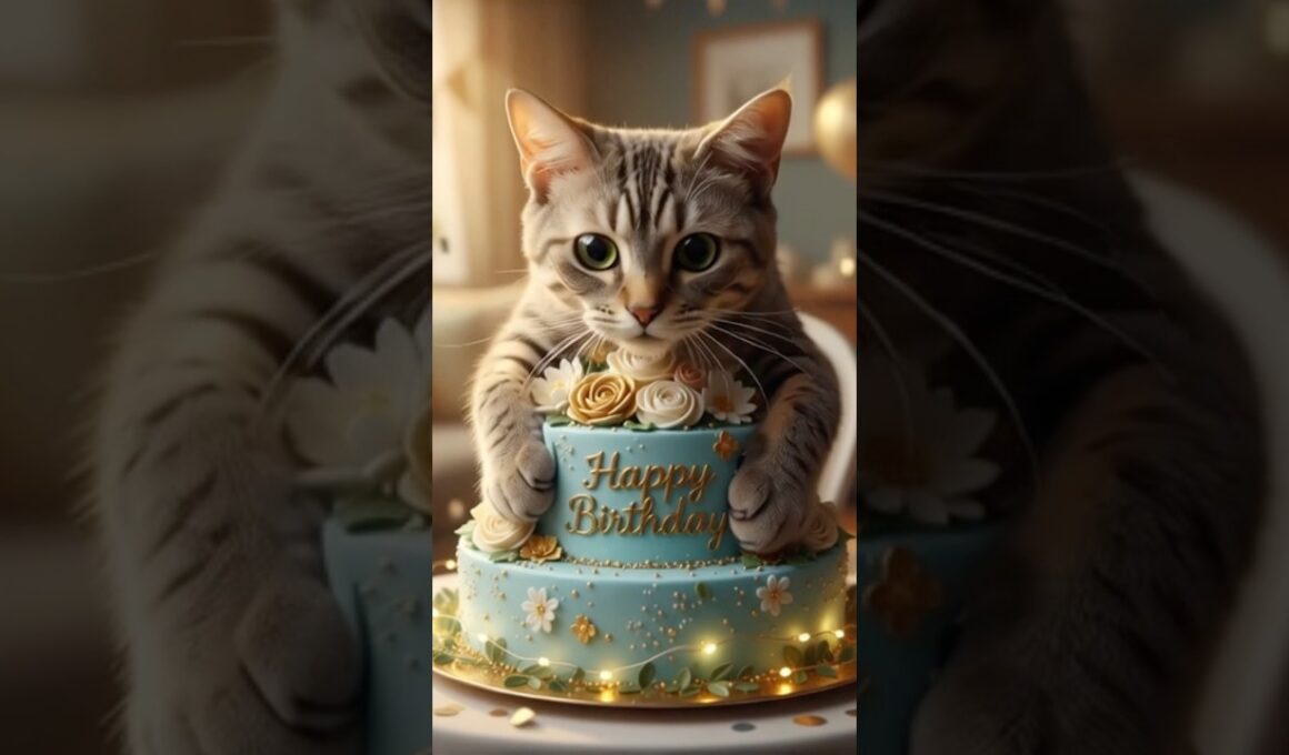 American Wirehair Cat Birthday 🩵