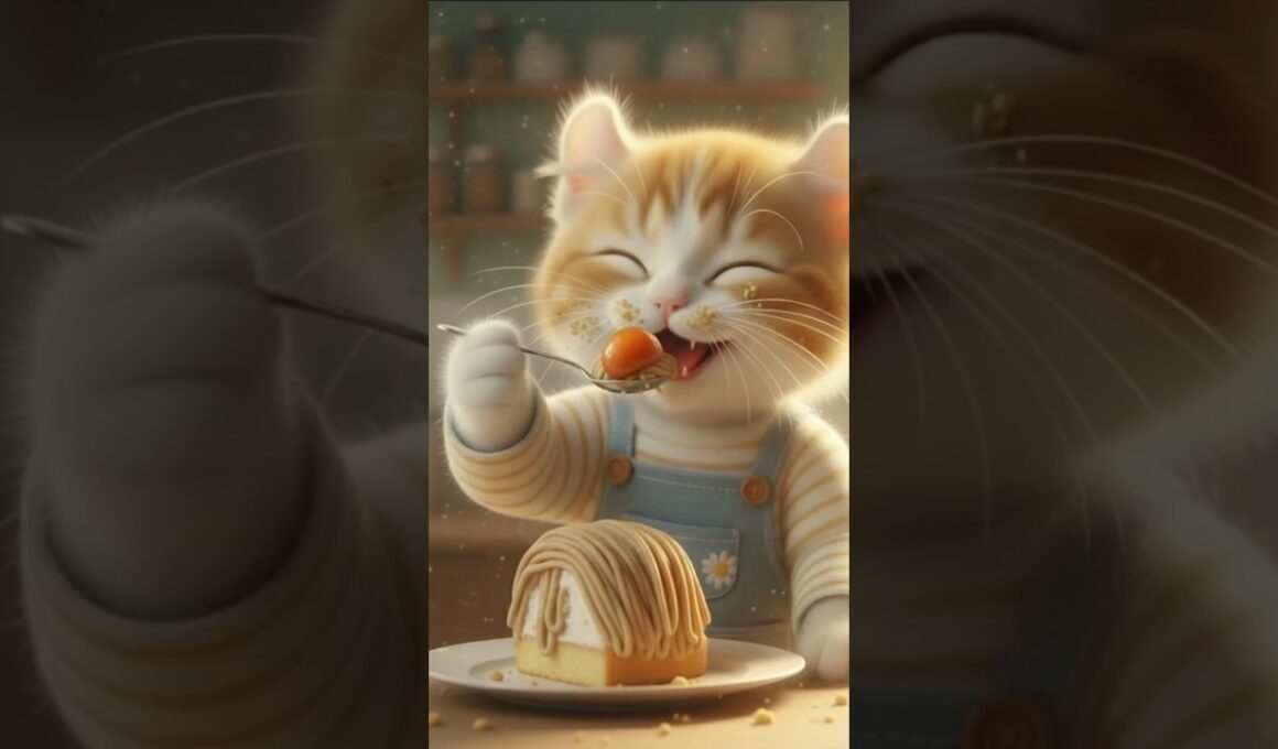 モンブランの作り方【不器用なAI猫てまりの料理】 #cat #猫のいる暮らし #猫好きさんと繋がりたい