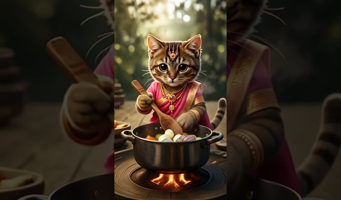 Magic Cat Chef — What Should I Cook Next? #shorts #cookingcat #cat #youtubeshorts #englishshorts