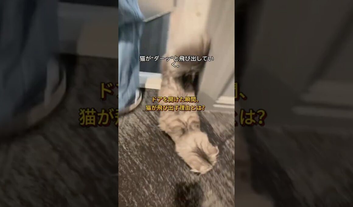 猫がドアから勢いよく飛び出す3つの原因／安心して迎えるための飼い主の対応法#猫　#愛猫　#猫の行動　#猫動画　#猫好きさんと繋がりたい　#ねこ　#ペット　#飼い猫　#猫の習性