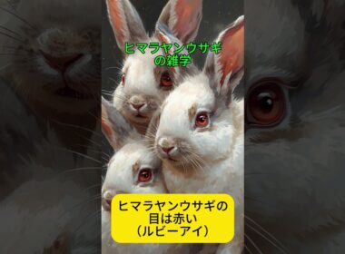 ヒマラヤンウサギの雑学 #プチ知識 #癒し #ヒマラヤンウサギ #雑学