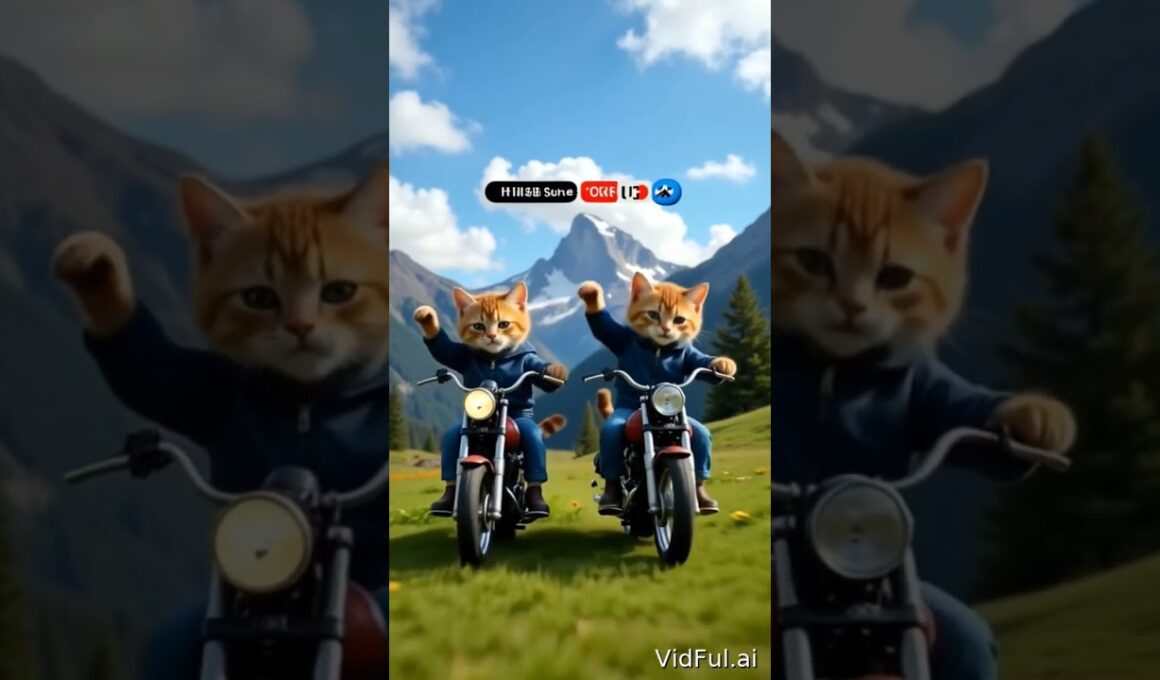 Cute Havana Brown cats Harley-Davidson motorcycle dance #Shorts #cute #dog dance #cat dance