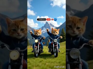 Cute Havana Brown cats Harley-Davidson motorcycle dance #Shorts #cute #dog dance #cat dance