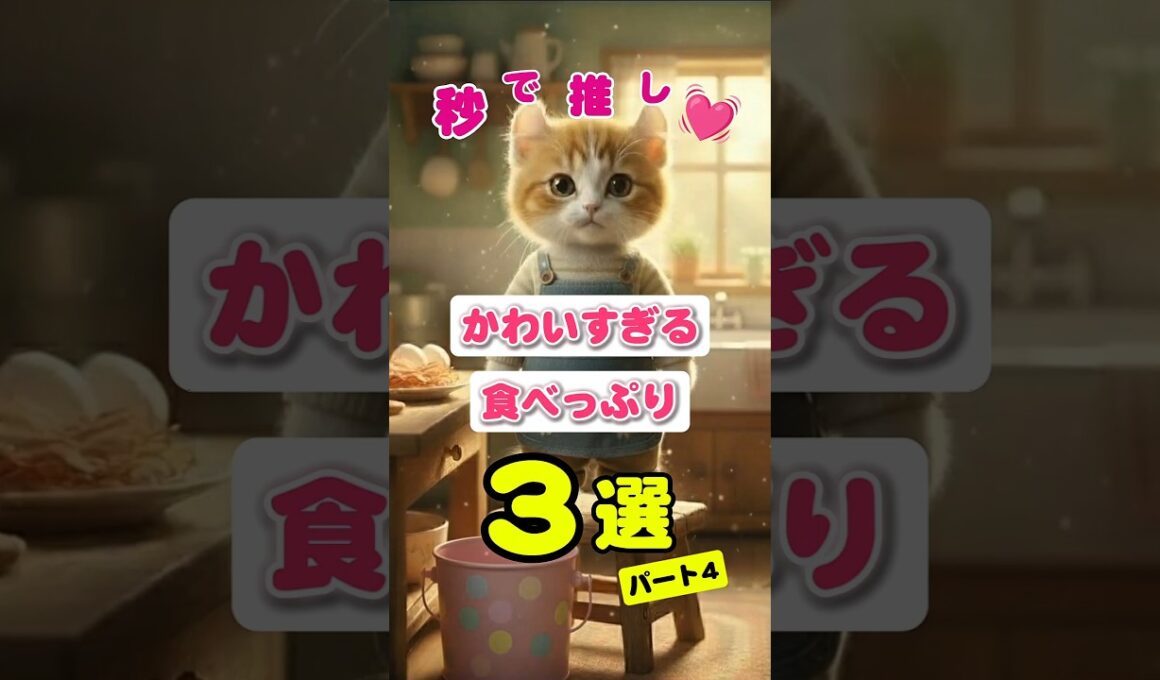 かわいすぎる食べっぷり３選パート４【不器用なAI猫てまりの料理レシピ】