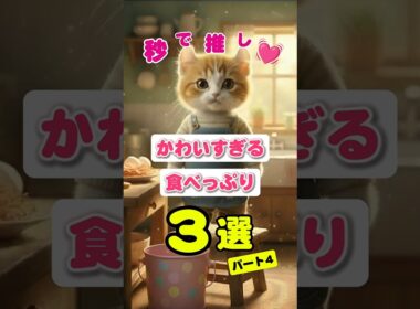 かわいすぎる食べっぷり３選パート４【不器用なAI猫てまりの料理レシピ】