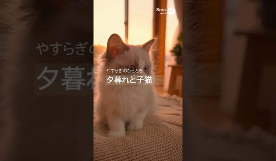 Calm Sunset with Birman Kitten 🌇 | バーマン子猫と過ごす穏やかな夕暮れ