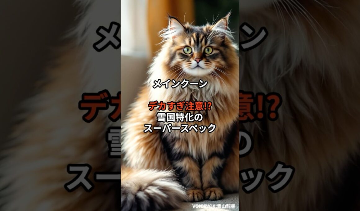 【メインクーン①】デカすぎ注意!? 雪国特化のスーパースペック #shorts #動物 #雑学 #猫 #ネコ