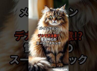 【メインクーン①】デカすぎ注意!? 雪国特化のスーパースペック #shorts #動物 #雑学 #猫 #ネコ