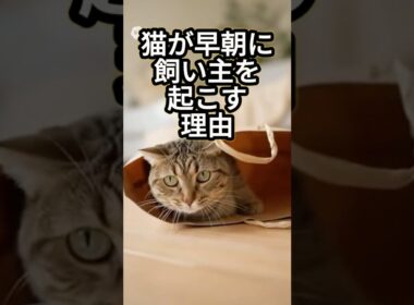 猫が早朝に飼い主を起こす理由【猫雑学】 #shorts