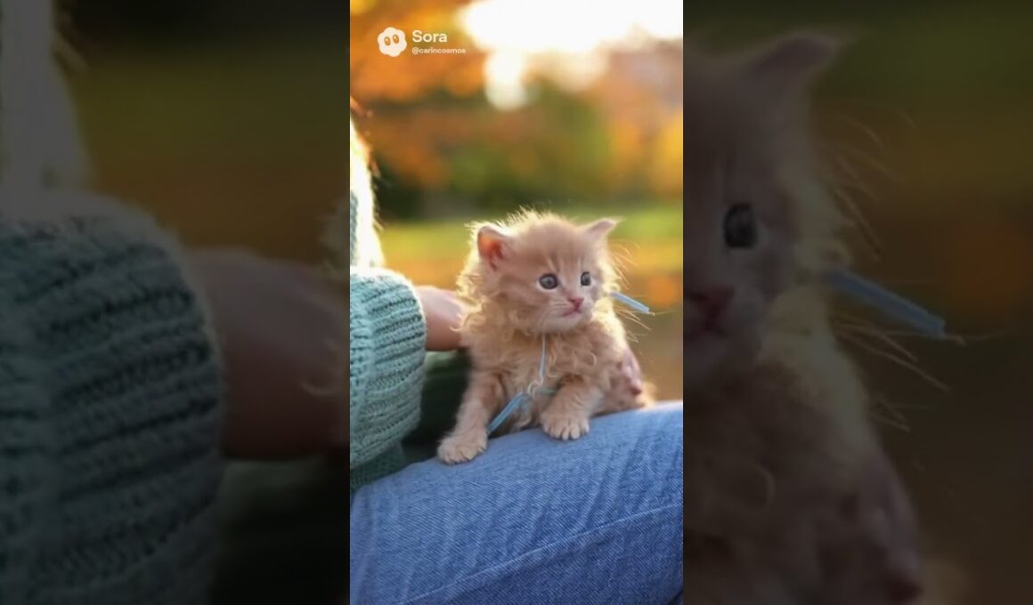 膝の上の子猫 #cat #子ネコ #cute #kitten #ai