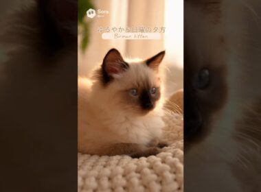 Gentle Evening with Birman Kitten 🌇 | バーマン子猫のやさしい日曜夕暮れ