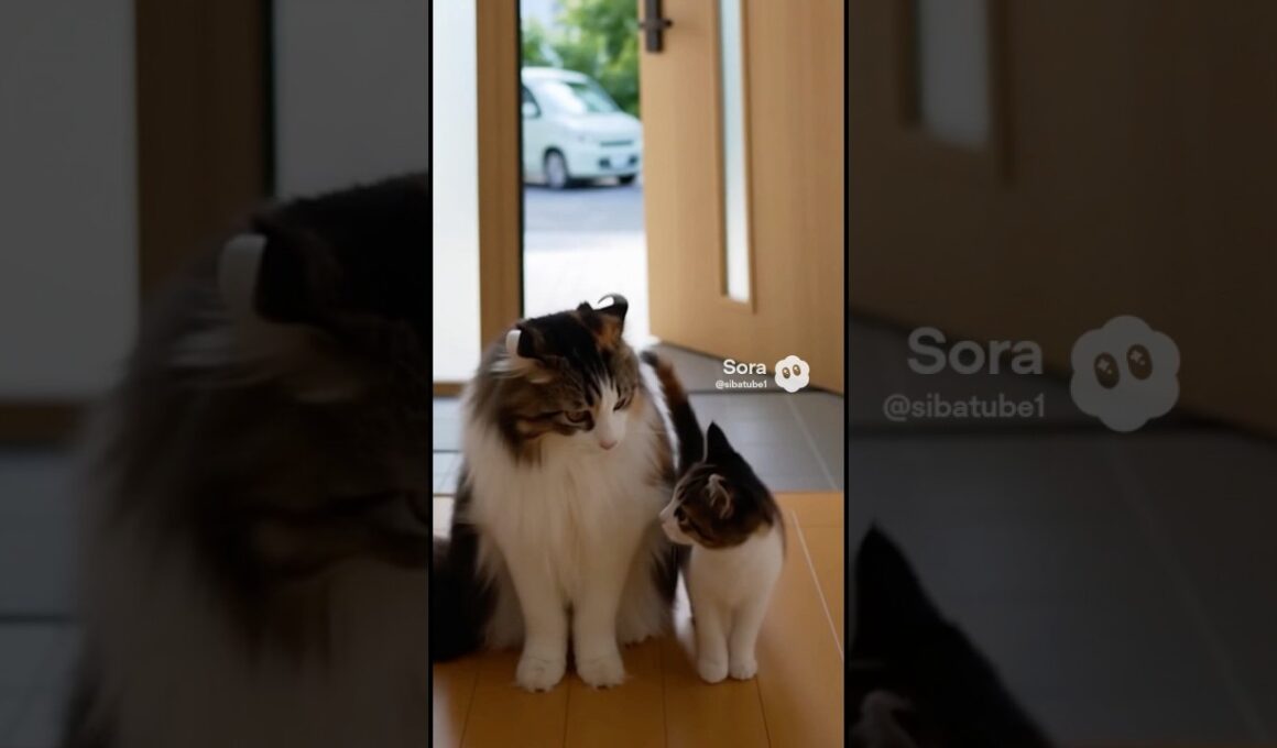 マメちゃんとミケちゃんが、アメリカンカールを連れて帰って来た！