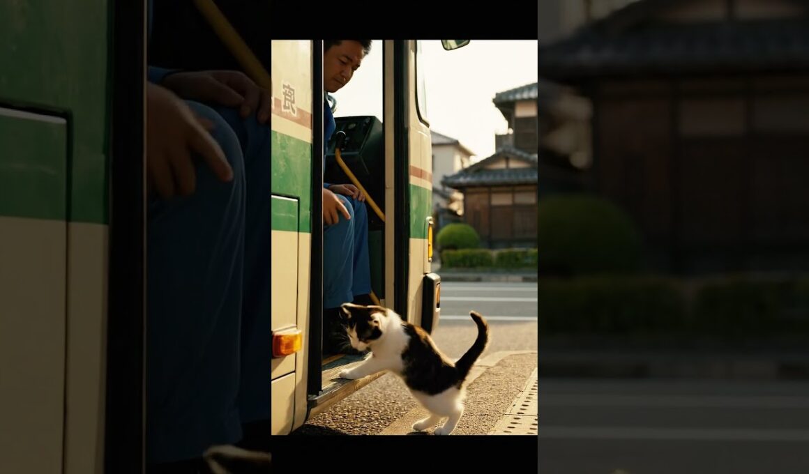 Osaka Kitten's Furious Bus Ride Attempt 🚌😾｜大阪の怒る子猫、バスに乗車拒否！🚌😾 #shorts