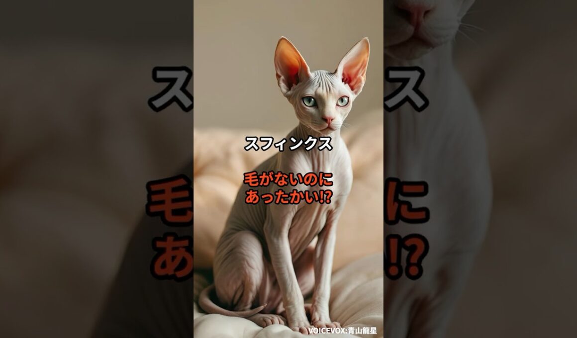 【スフィンクス①】毛がないのにあったかい!? #shorts #動物 #雑学 #猫 #ネコ