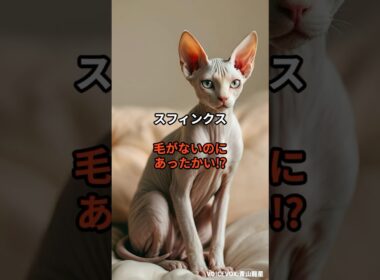 【スフィンクス①】毛がないのにあったかい!? #shorts #動物 #雑学 #猫 #ネコ