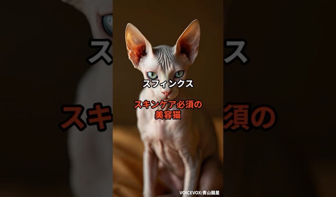 【スフィンクス②】スキンケア必須の美容猫 #shorts #動物 #雑学 #猫 #ネコ