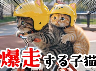 もふめし。/子猫が三輪車暴走でまさかの…？– Tricycle Trouble