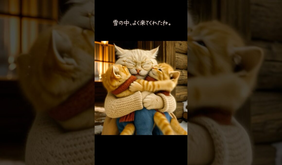 【中編】おばあちゃん喜ぶかな？双子の子猫のクリスマスプレゼント🎄🐱  #ai猫 #子猫 #cat #子ネコ #kitten #猫 #癒し動画