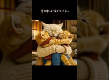 【中編】おばあちゃん喜ぶかな？双子の子猫のクリスマスプレゼント🎄🐱  #ai猫 #子猫 #cat #子ネコ #kitten #猫 #癒し動画