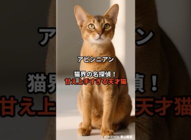 【アビシニアン②】猫界の名探偵！甘え上手すぎる天才猫 #shorts #動物 #雑学 #猫 #ネコ