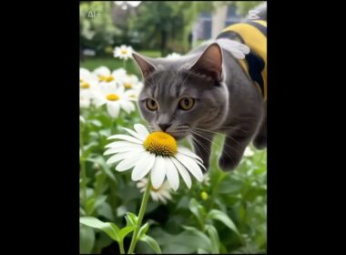 メイちゃん踊ったりブンブンしたり🐝  #シャルトリュー #cat #ネコ #ねこ #cute #cutecat #可愛い #funny #猫 #cats