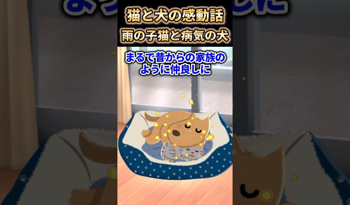 猫と犬の感動話　雨の子猫と病気の犬　 #ショート #2ch #猫 #犬