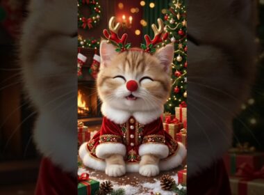 赤鼻のトナカイを歌う可愛い子猫♡ #catsong  #ねこの歌  #クリスマス